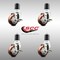 Service Caster 3 Inch 316SS Maroon Poly Swivel 1-7/8 Inch Expanding Stem Caster Set Brake SCC SCC-SS316EX20S314-PPUB-MRN-TLB-178-4 - alternate 4